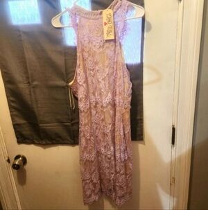 NWT SOUTHERN FRIED CHICS LILAC LACE DRESS XXXL